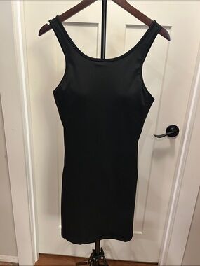 Bacter Performance Sleek Black Tank Mini Dress